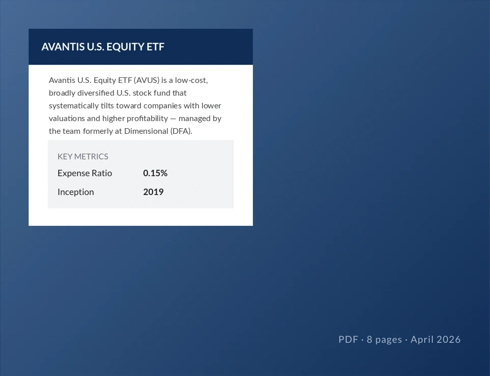 Avantis U.S. Equity ETF research report preview